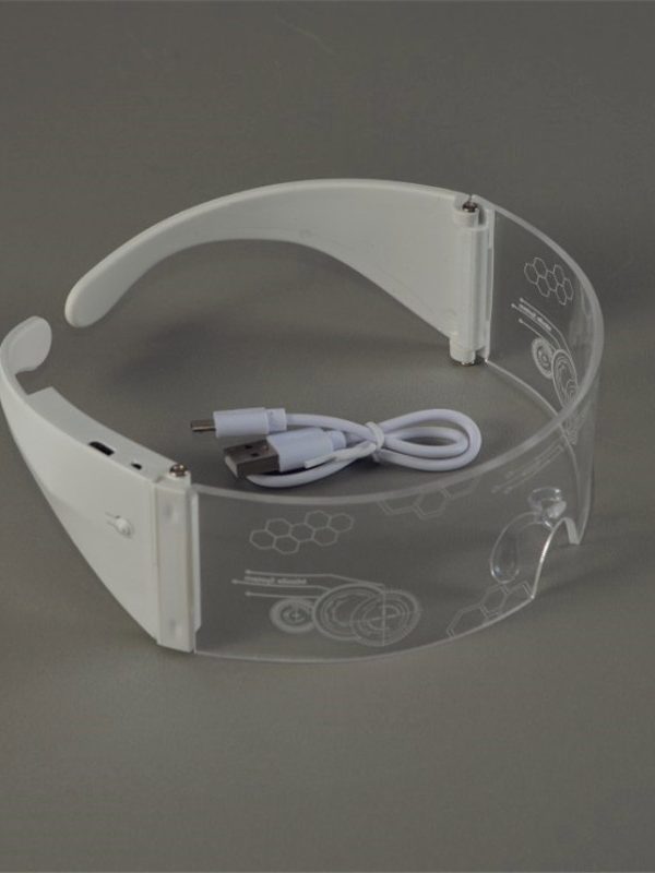 نظارات LED ملونة مضيئة قابلة لإعادة الشحن