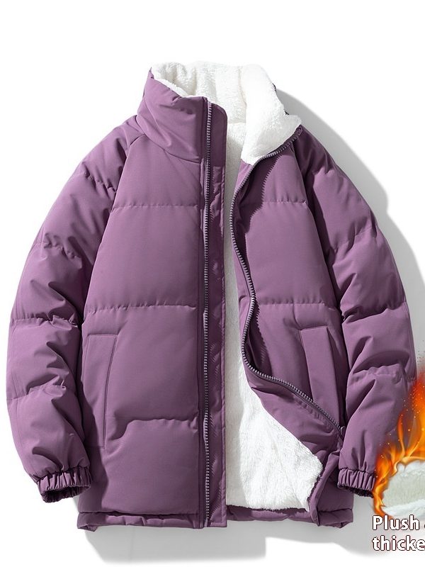 Windproof Fleece Thickened Cotton-padded Clothes Couple's Thickened High Quality Cotton Coat Jacket