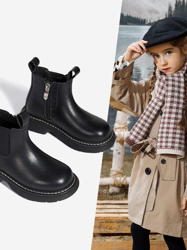 Girls' Short Boots Plus Cashmere Two Cotton Shoes