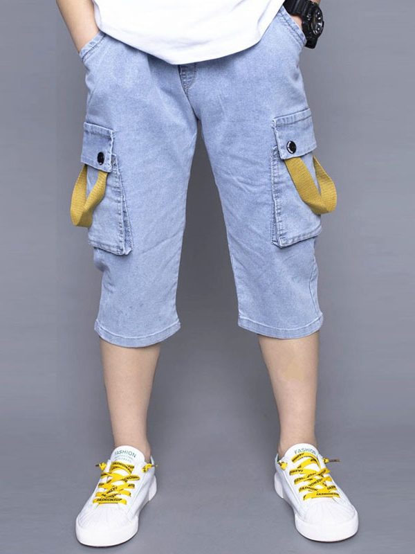 بنطلون جينز فضفاض ومرن للأولاد