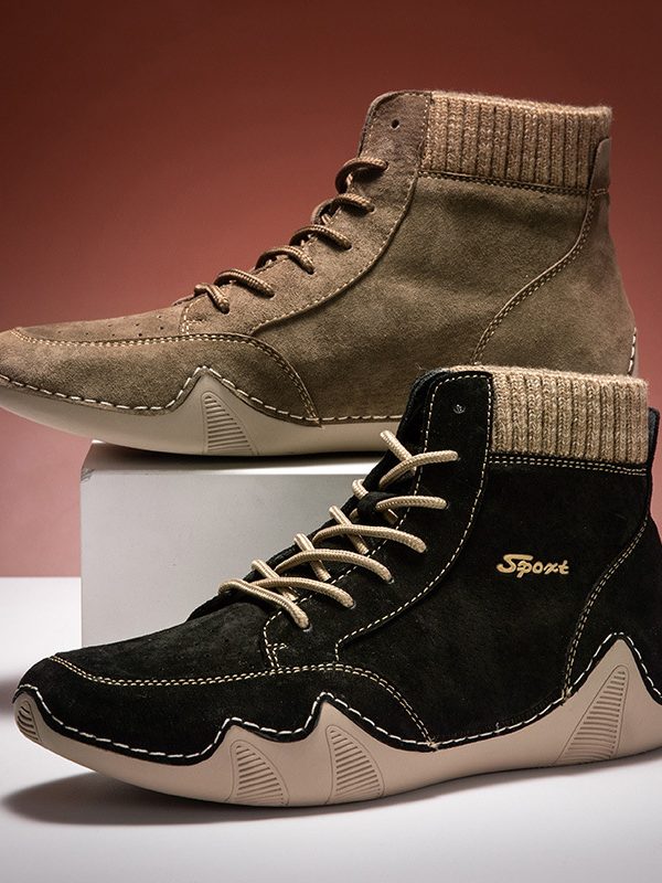 Men's High-top Lace-up British Style Shoes Men