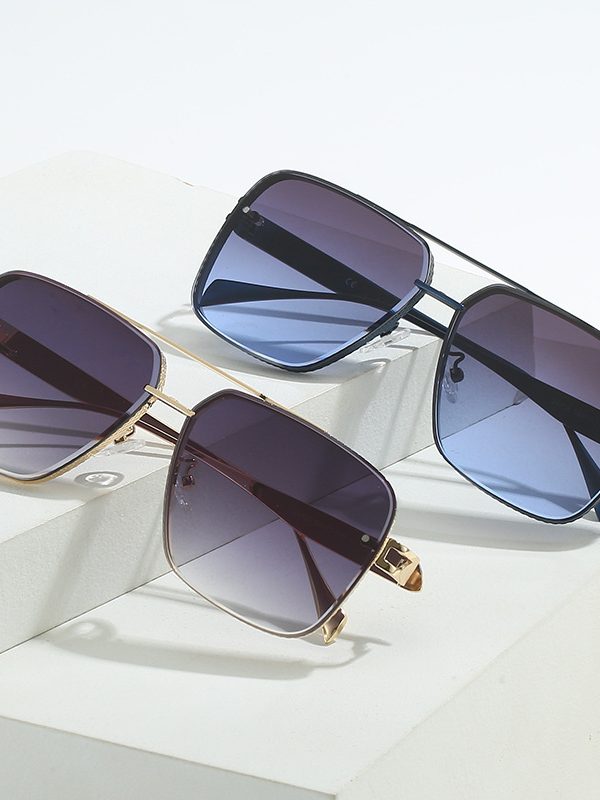 نظارات شمسية بإطار معدني كاجوال للرجال