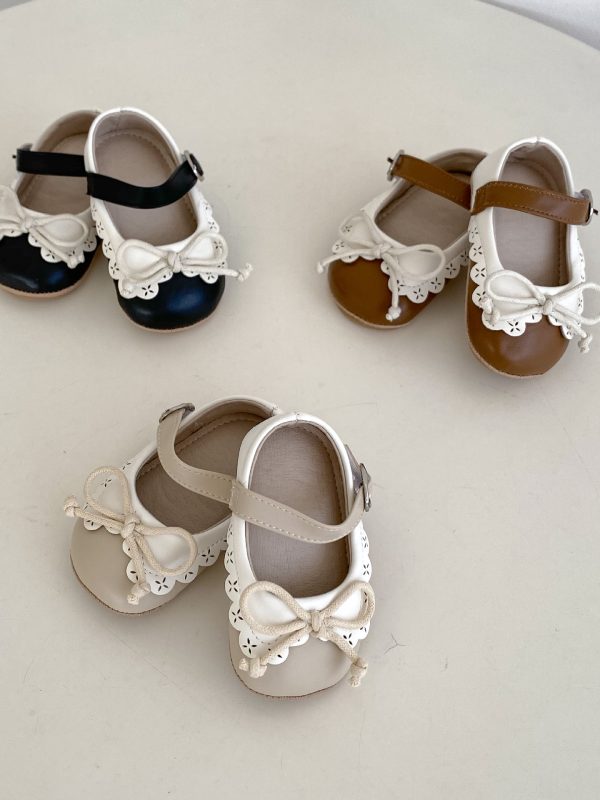 Sweet Cute Baby Girl Shoes Retro Style Bow