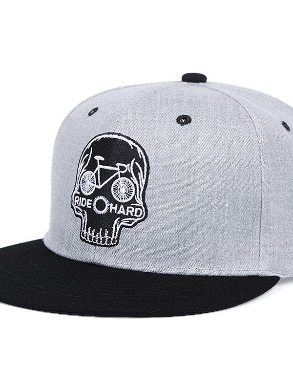 Skull Embroidery Baseball Cap Men's And Women's Embroidery