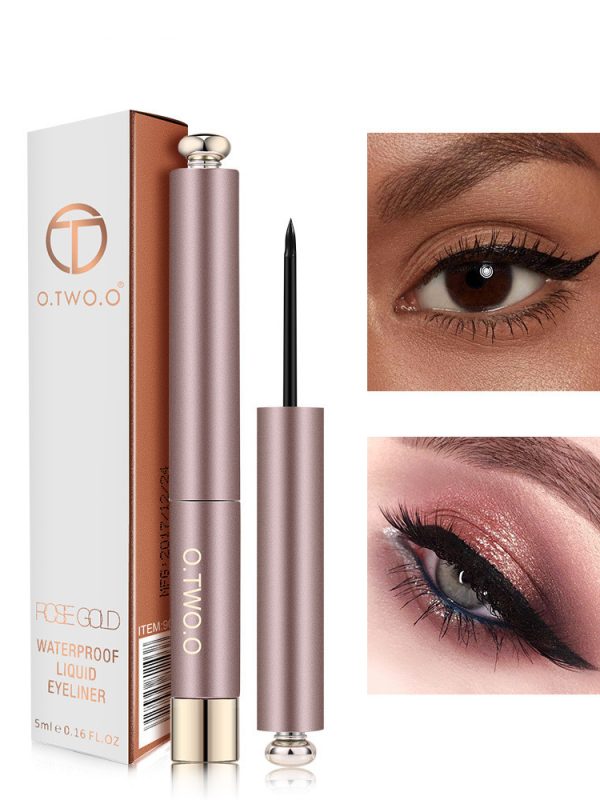Rose Gold Beginner's Eyeliner Liquid Waterproof, Fast Drying And Non Dizzy Makeup Eyeliner Pen