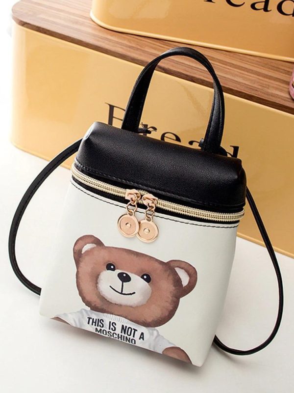 Cute Cartoon Women Messenger Bags High Quality Cross Body Bag PU Leather Mini Bear Shoulder Bag Handbags Bolsas Feminina