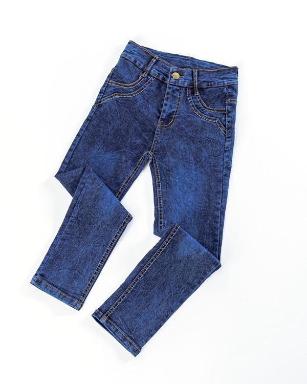 بنطلون جينز طويل ضيق ومسطح للأولاد