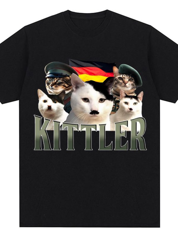 تي شيرتات رجالية عليها صورة قطط مضحكة من كيتلر