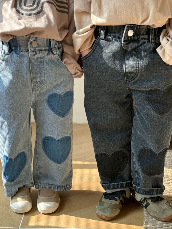 Children Soft Jeans Casual Straight Trousers