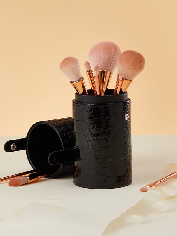 مجموعة فرش مكياج صغيرة الحجم للشعر الناعم وأداة مكياج البودرة السائبة