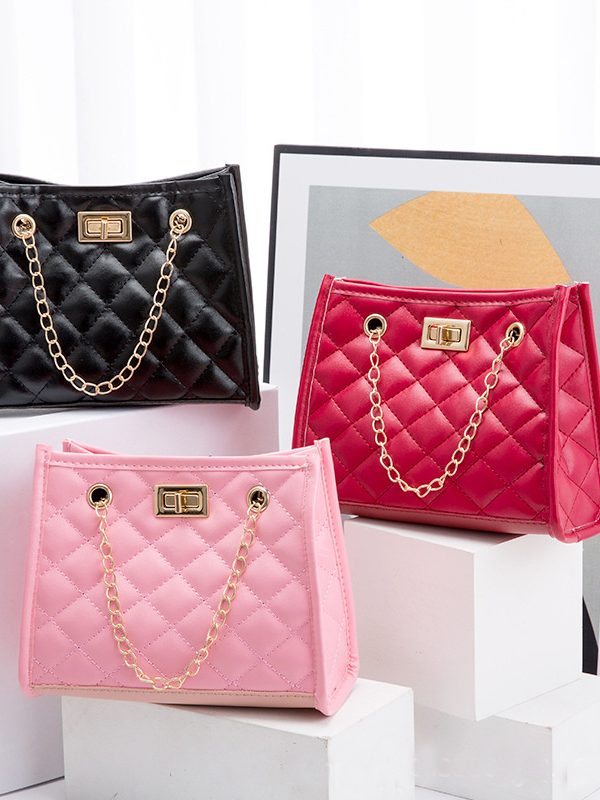 Mini Chain Shoulder Bags Rhombus Sewing Small Square Bags For Women