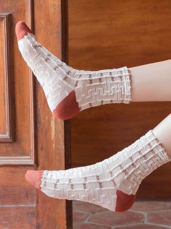 جوارب نسائية من القطن الملون من لوليتا مودال