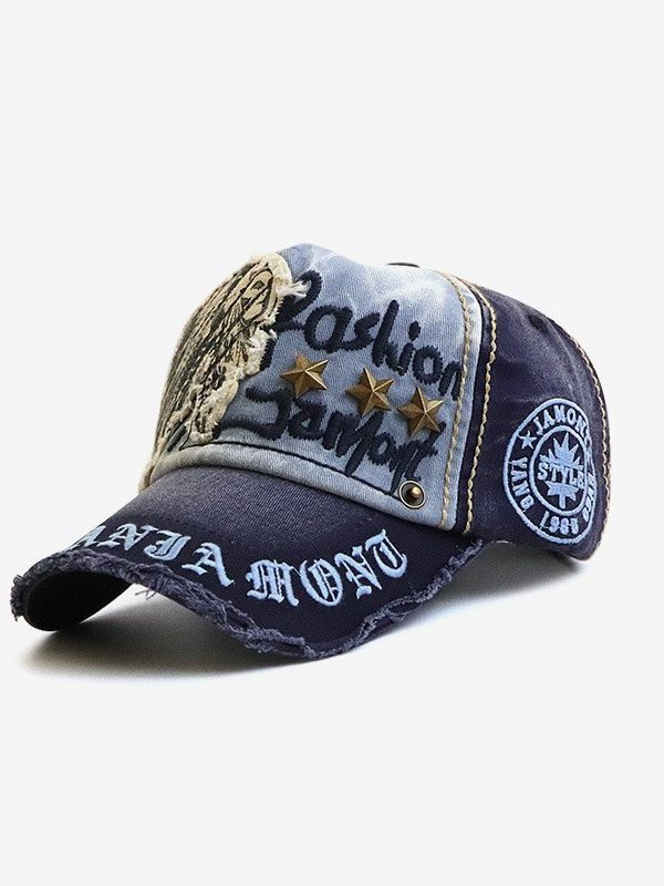 Indian Patch Letter Embroidery Casual Sun Hat