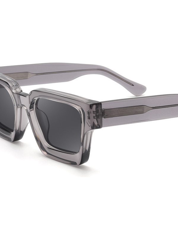 Square Plate Glasses Men's And Women's Simple Trendy Large Rim Sunglasses Good-looking Niche Sunglasses