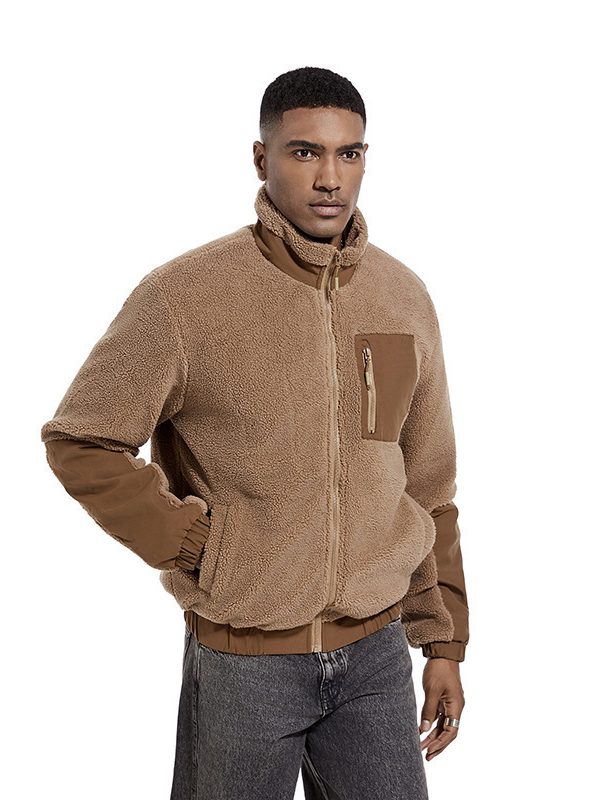 Berber Fleece Coat Men's Autumn And Winter Stand Collar