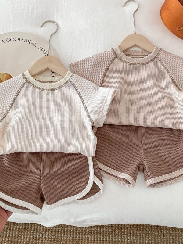 Clothes For Babies Summer Unisex Baby Short Sleeve Outfit Top Shorts