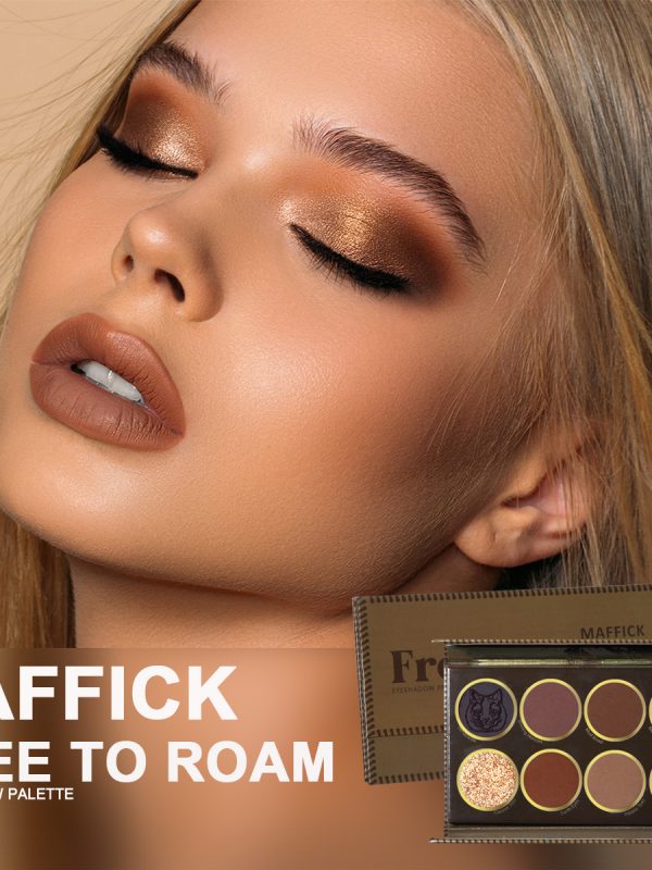 لوحة ظلال عيون غير لامعة من ميك أب فري رومينج، 8 ألوان