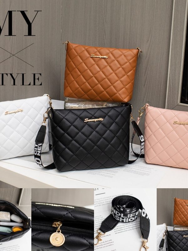 Small Messenger Bag For Women Trend Lingge Embroidery Female Shoulder Bags Fashion Chain Ladies Crossbody Purse