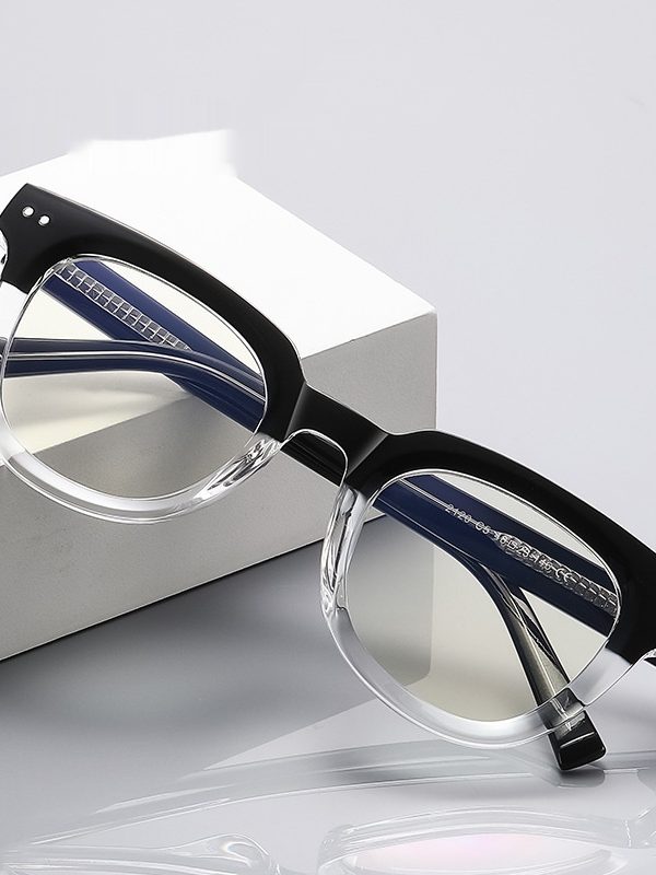 نظارات ريترو عادية بإطار بسيط مضاد للأشعة الزرقاء