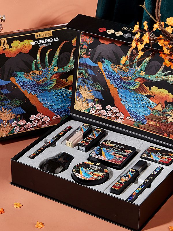 مجموعة مكياج Elk Makeup المكونة من تسع قطع، بودرة مكياج، وسادة هوائية، كريم BB، أحمر شفاه، مجموعة مكياج بأسعار معقولة