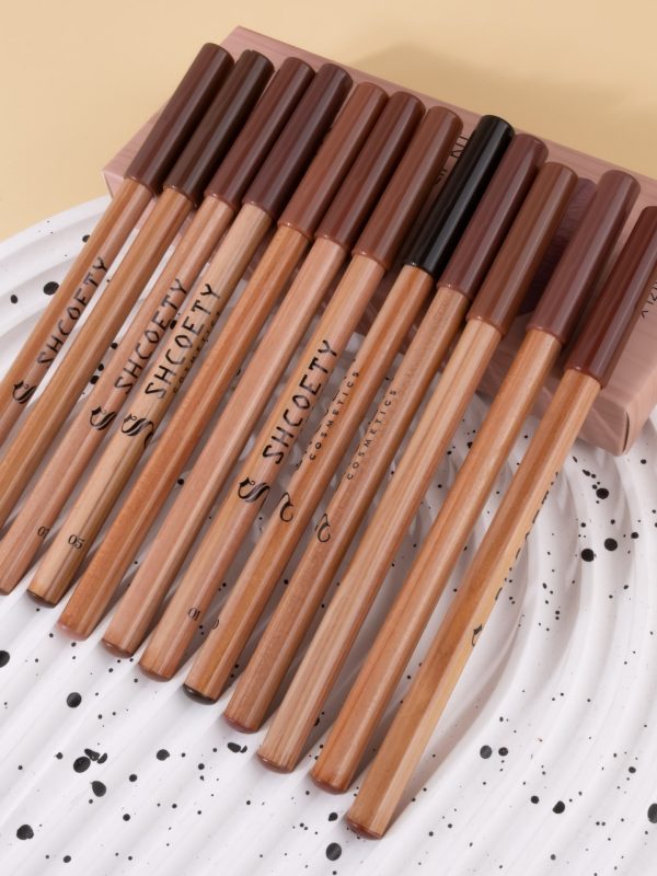 Log Matte Lipstick Lip Liner Suit Nude Long Lasting Fadeless Makeup