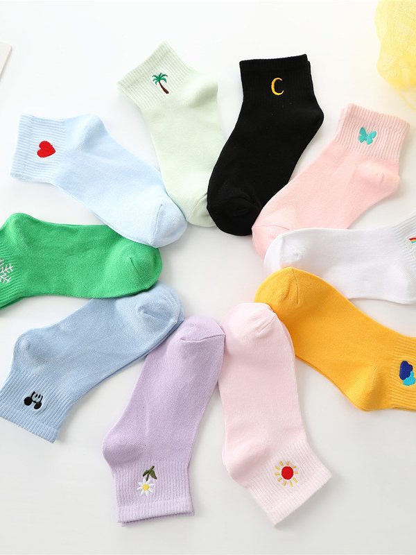 Women's Short Summer Mid-calf Sports Cartoon Women's Socks