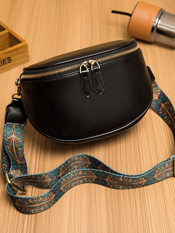 Oil Wax Leather One Shoulder Crossbody Bag Texture Foreign Style