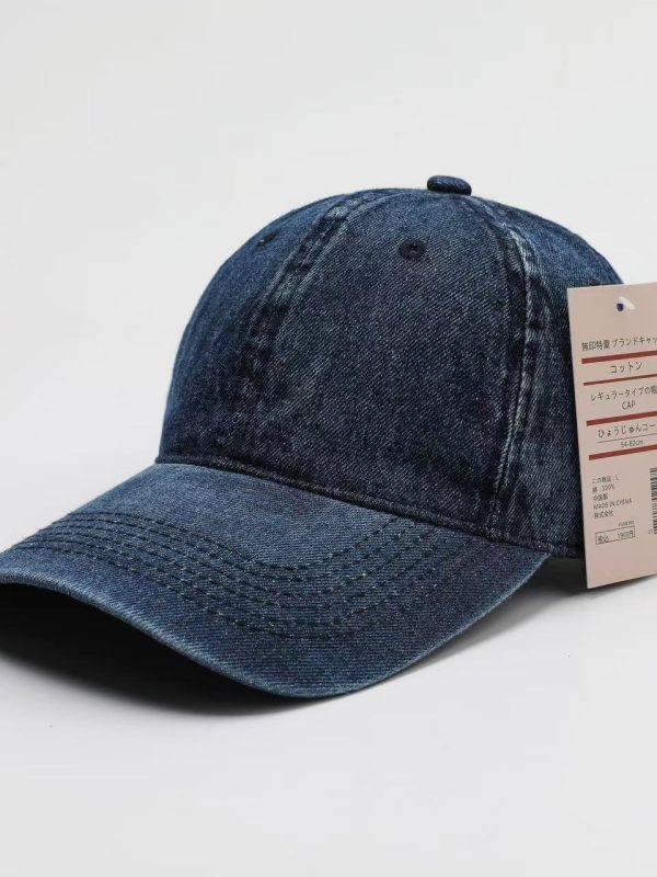 Denim Baseball Cap Men Wide-brimmed Sunhat