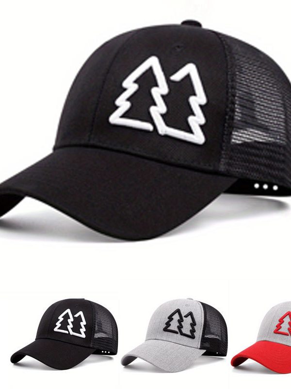 Embroidered Double Tree Hat Four Seasons All-matching Sun Hat Peaked Cap