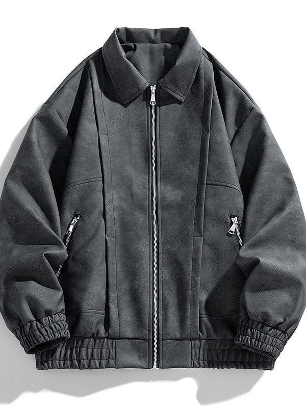 Workwear Leather Jacket Men's Spring And Autumn