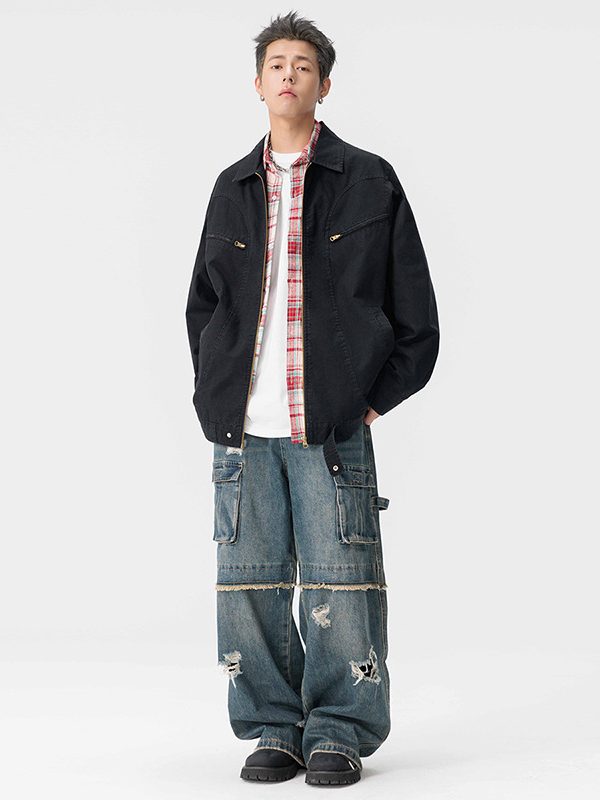 Fashion Casual Handsome Men's Pure Cotton Coat