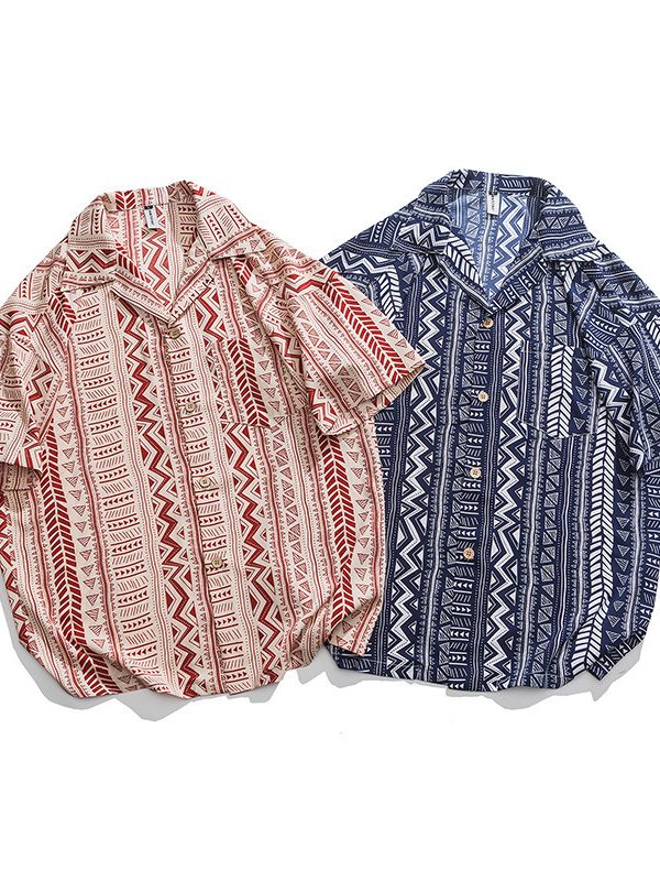 تيشيرت رجالي ونسائي عصري بطباعة خطوط عتيقة وأكمام قصيرة