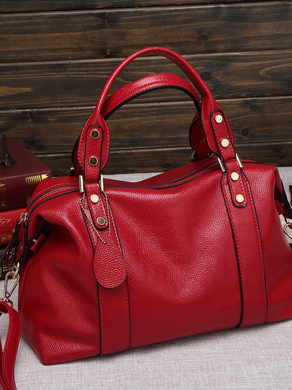 Fashion Boston Shoulder Bag Women's Handbags Retro Rivet Design Personalized Crossbody Bags