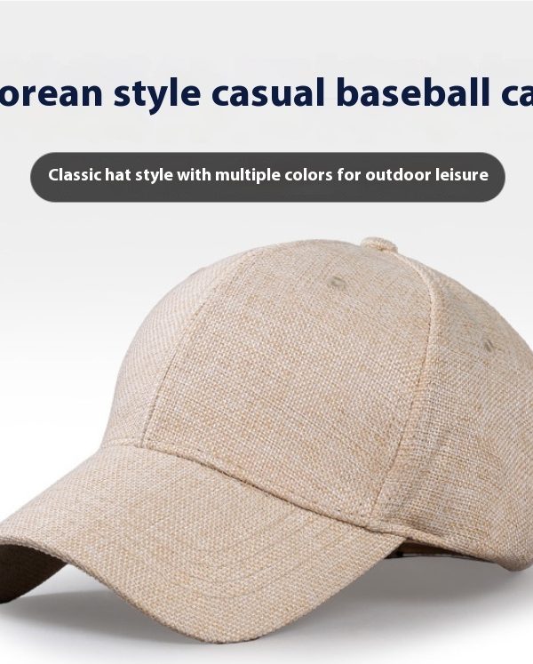 Men's Sunhat Baseball Breathable Hemp Peaked Cap