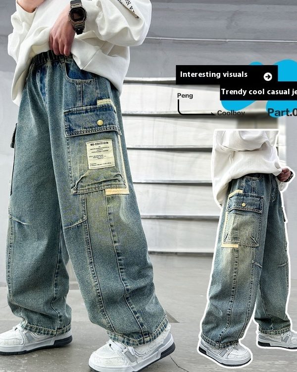 Children's Wear Boys Spring Clothing Pants Straight