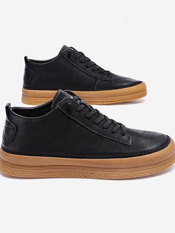 Men's Casual Shoes Leather Soft Soled Black Leather Shoes For Men