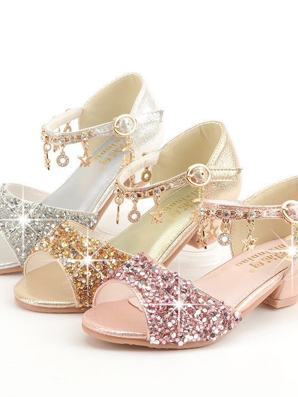 Children's High Heels Girls Golden Show