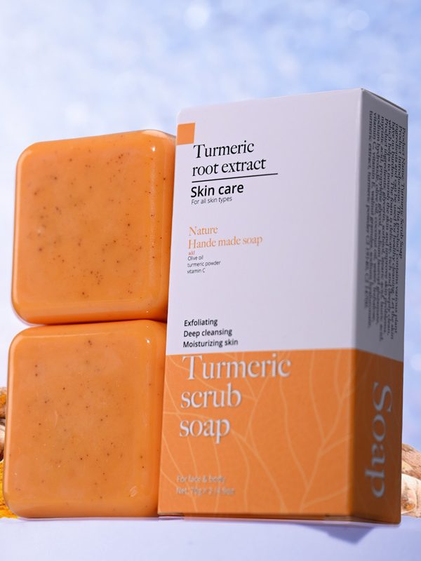Frosted Handmade Cleansing Bath Turmeric Soap