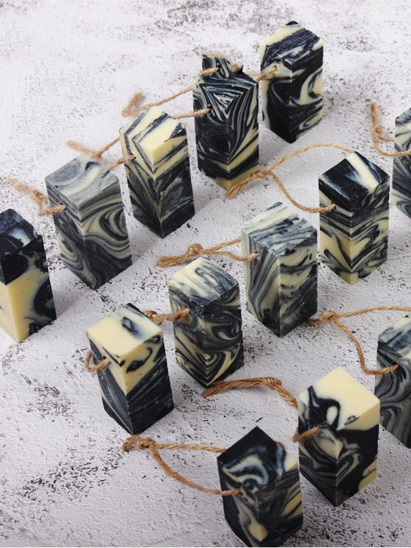 Handmade Bamboo Charcoal Cleansing Cold Process Soap