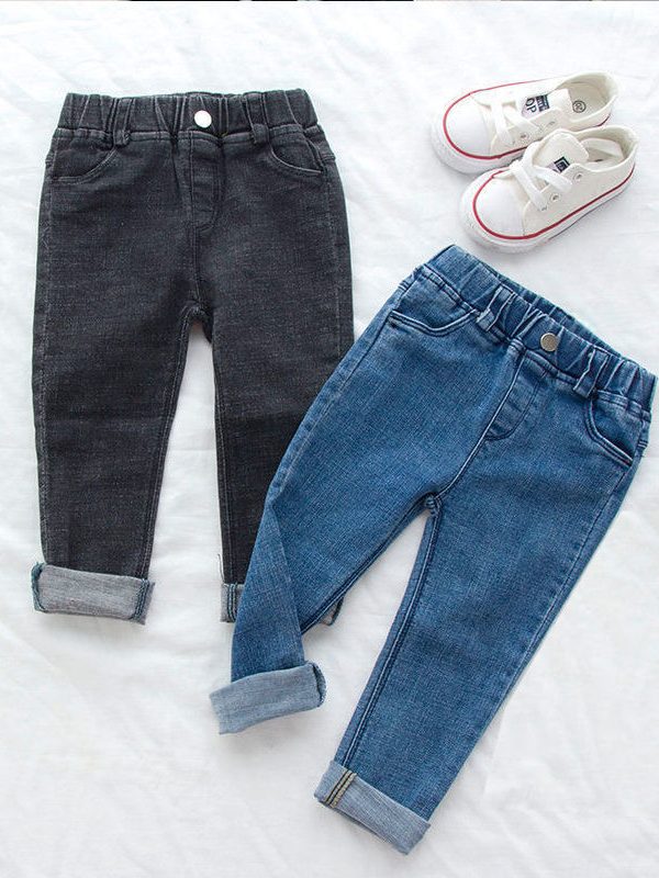 Casual Fashion Baby Stretch Vinylon Pants
