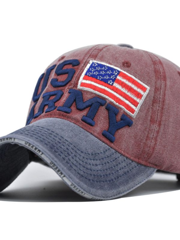 Embroidered Letter Baseball  Men's And Women's Retro Duck Tongue