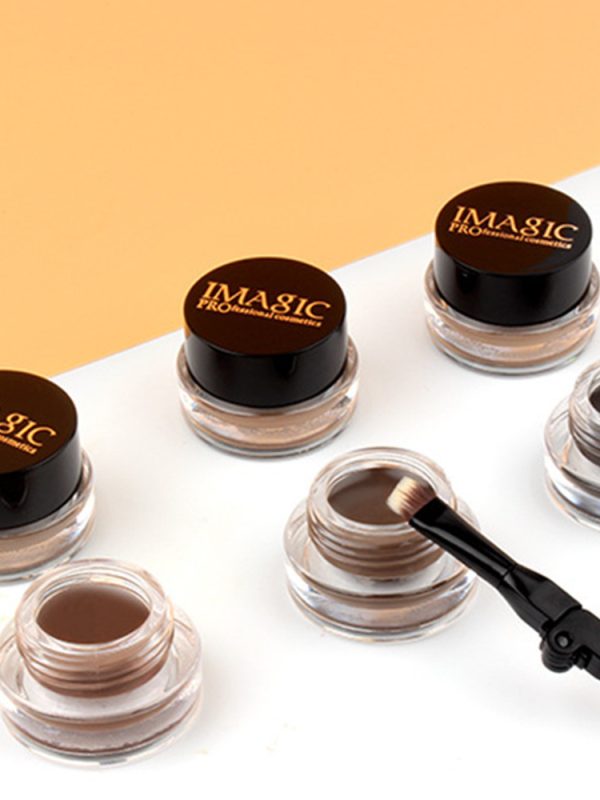 بالسم 6 ألوان للحاجبين مقاوم للماء وخالي من المكياج مع رأس فرشاة