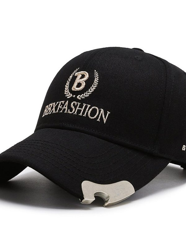 Bottle Opener Function Sunshade Sunscreen Baseball Hat Gold Thread Embroidery