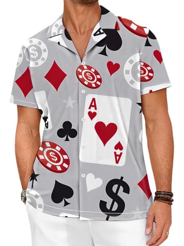 قميص رجالي كاجوال بأكمام قصيرة ومتناسق