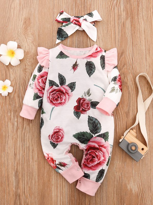 Printed Siamese Romper Clothes Foreign Trade Supply Baby