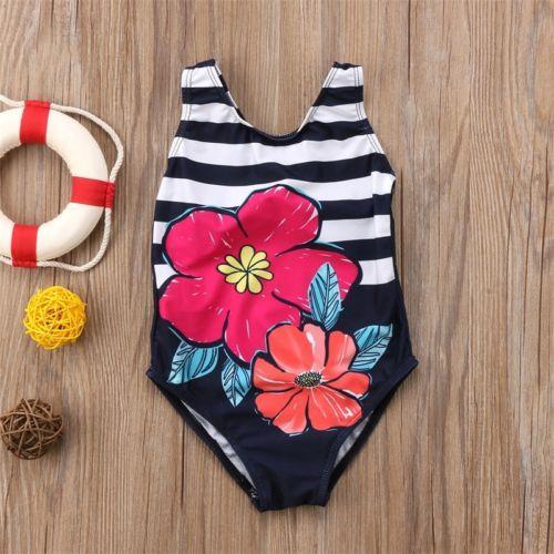 ملابس سباحة قطعة واحدة بنقشة زهور