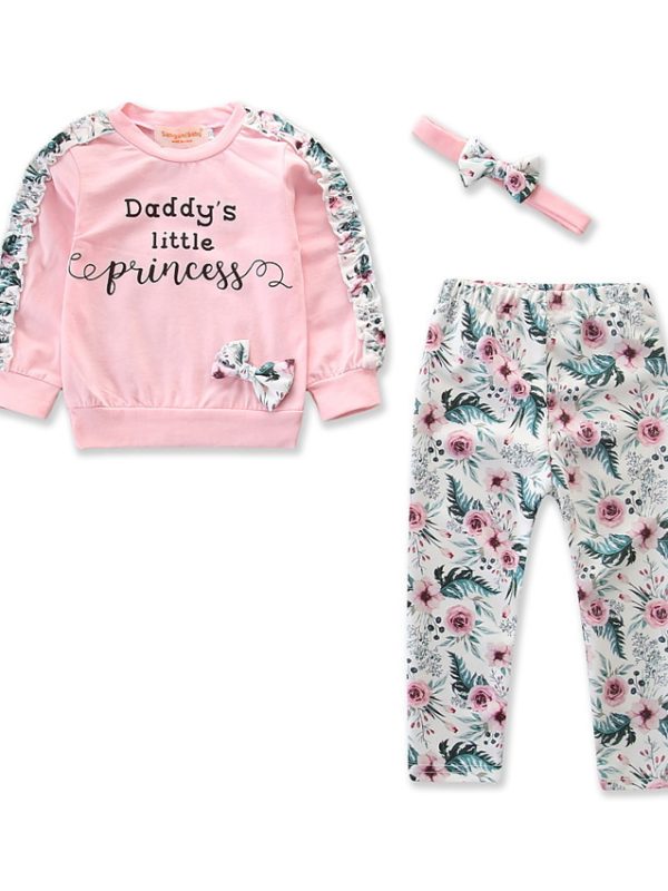 بدلة بناتي كاجوال بأكمام طويلة مكونة من ثلاث قطع