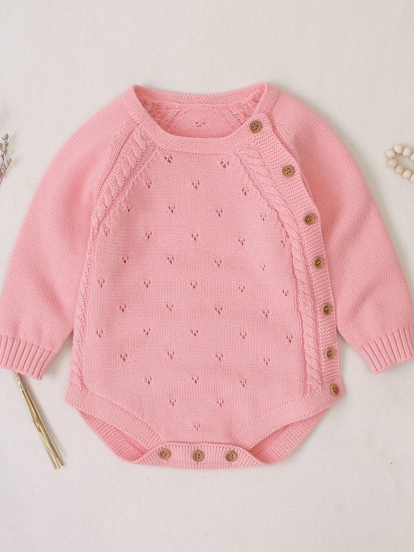 ملابس صوفية محبوكة بألوان سادة للأولاد والبنات