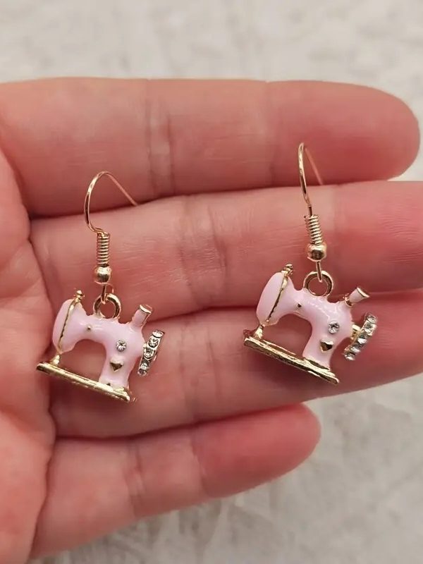 Vintage Stereo Sewing Machine Earrings