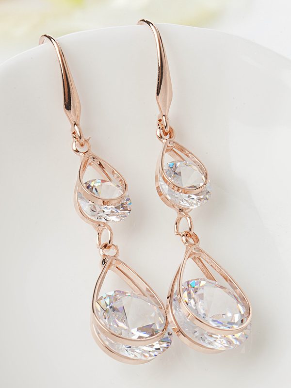 Women's Long Elegant Crystal Earrings